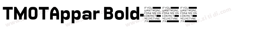 TMOTAppar Bold字体转换